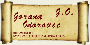 Gorana Odorović vizit kartica